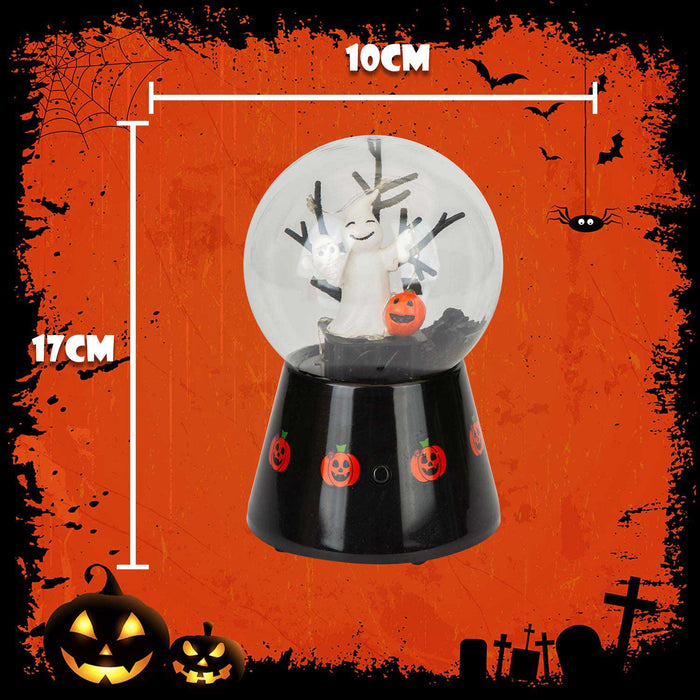 Halloween Globe Decoration Light up Trinket 17cm x 10cm Black X 1