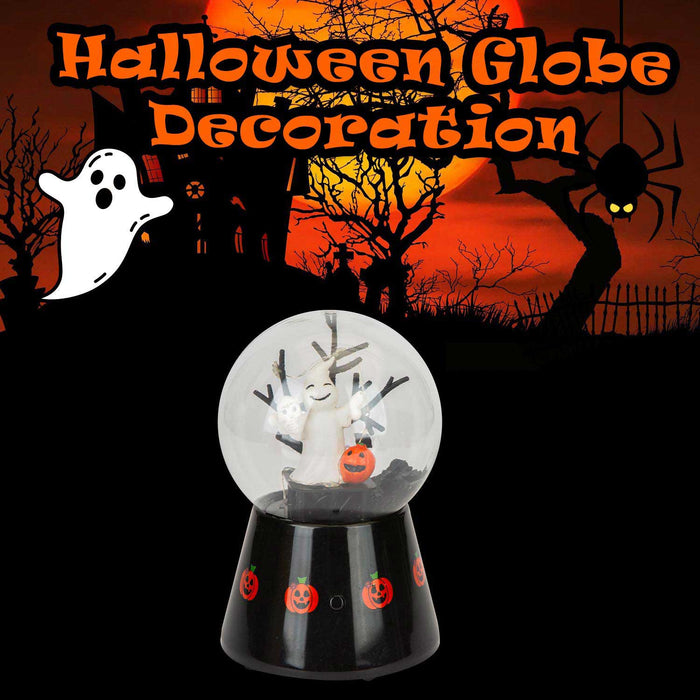 Halloween Globe Decoration Light up Trinket 17cm x 10cm Black X 1
