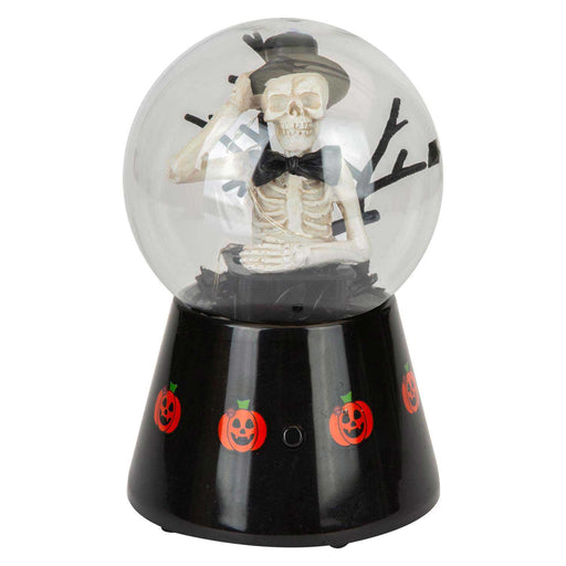 Halloween Globe Decoration Light up Trinket 17cm x 10cm Black X 1