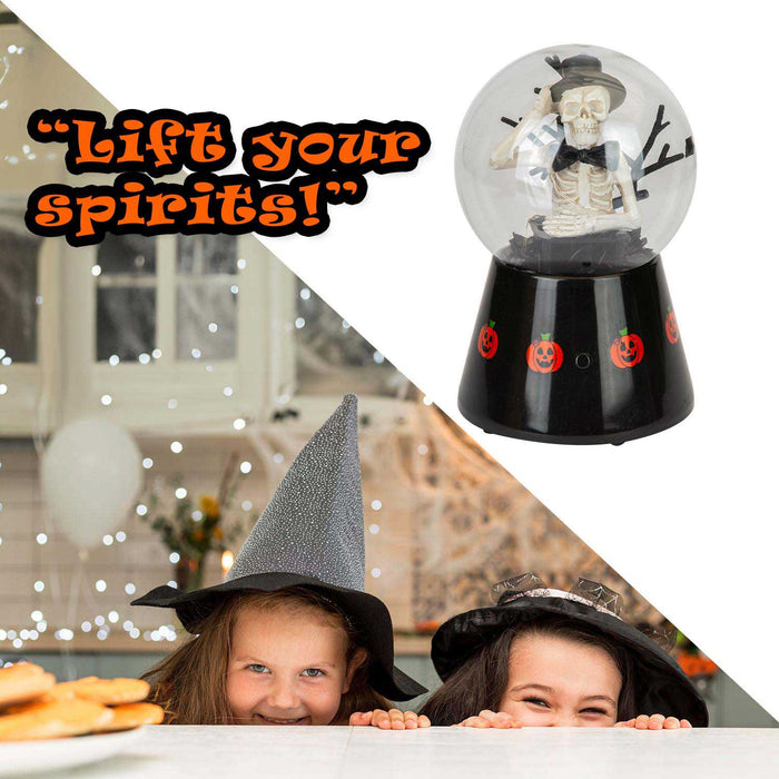 Halloween Globe Decoration Light up Trinket 17cm x 10cm Black X 1