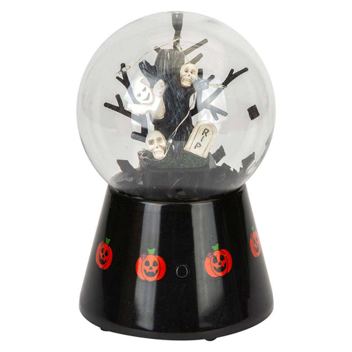 Halloween Globe Decoration Light up Trinket 17cm x 10cm Black X 1