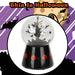 Halloween Globe Decoration Light up Trinket 17cm x 10cm Black X 1
