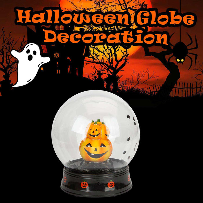 Halloween Globe Decoration Light up Trinket 21cm x 17cm Black X 1