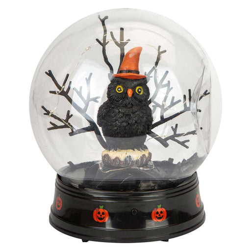 Halloween Globe Decoration Light up Trinket 21cm x 17cm Black X 1