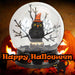 Halloween Globe Decoration Light up Trinket 21cm x 17cm Black X 1