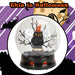 Halloween Globe Decoration Light up Trinket 21cm x 17cm Black X 1