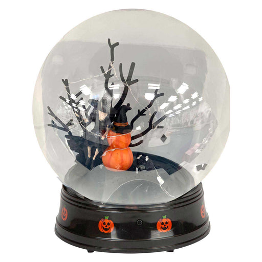 Halloween Globe Decoration Light up Trinket 21cm x 17cm Black X 1