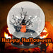 Halloween Globe Decoration Light up Trinket 21cm x 17cm Black X 1