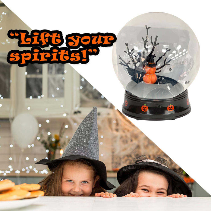 Halloween Globe Decoration Light up Trinket 21cm x 17cm Black X 1