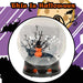 Halloween Globe Decoration Light up Trinket 21cm x 17cm Black X 1