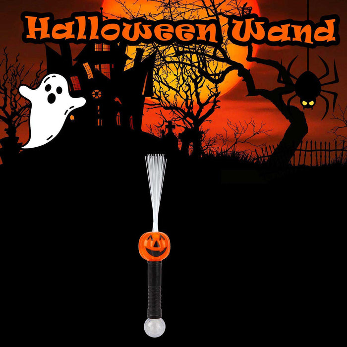 Halloween Wand Fibre Optic Dand Held light 35cm x 5cm Multi X 1