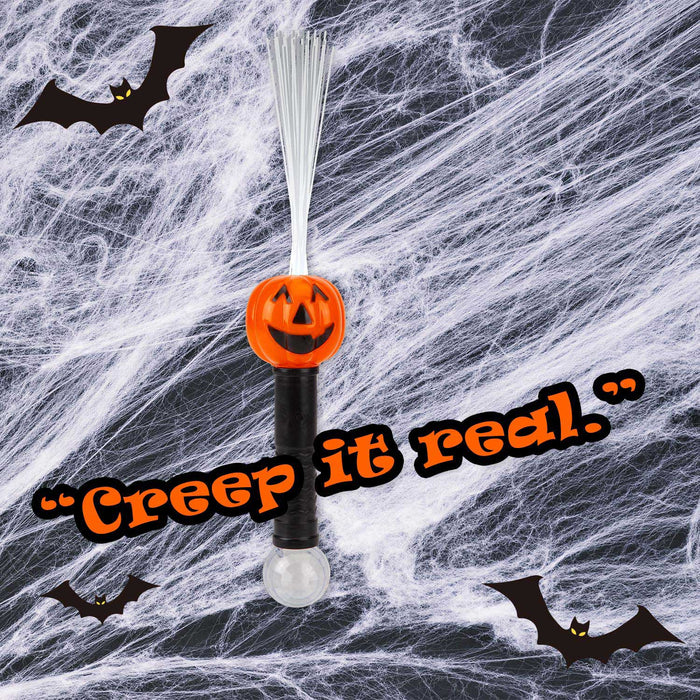 Halloween Wand Fibre Optic Dand Held light 35cm x 5cm Multi X 1