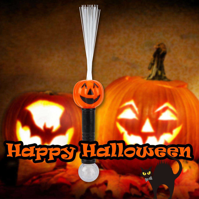 Halloween Wand Fibre Optic Dand Held light 35cm x 5cm Multi X 1