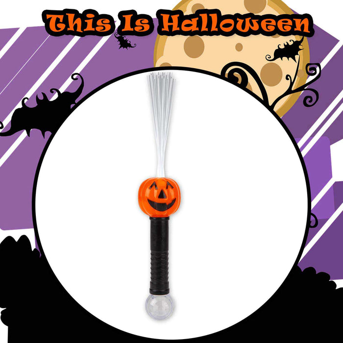 Halloween Wand Fibre Optic Dand Held light 35cm x 5cm Multi X 1