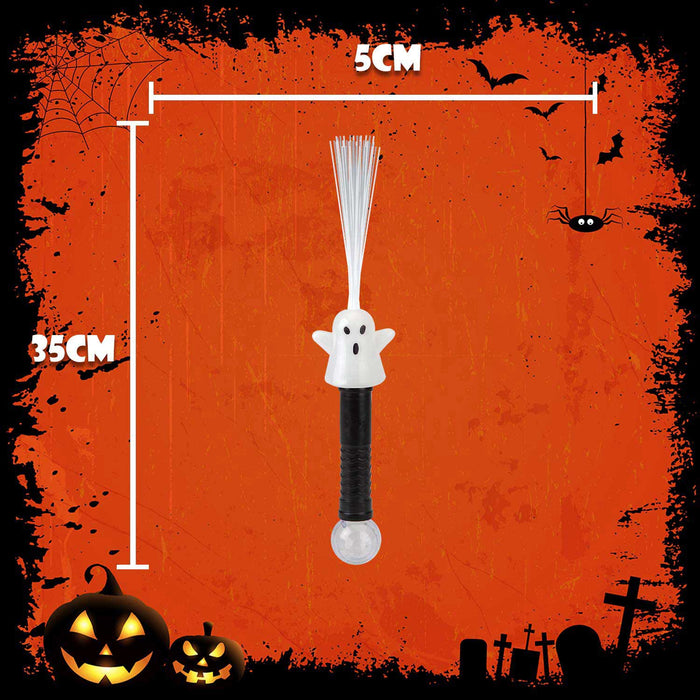 Halloween Wand Fibre Optic Dand Held light 35cm x 5cm Multi X 1