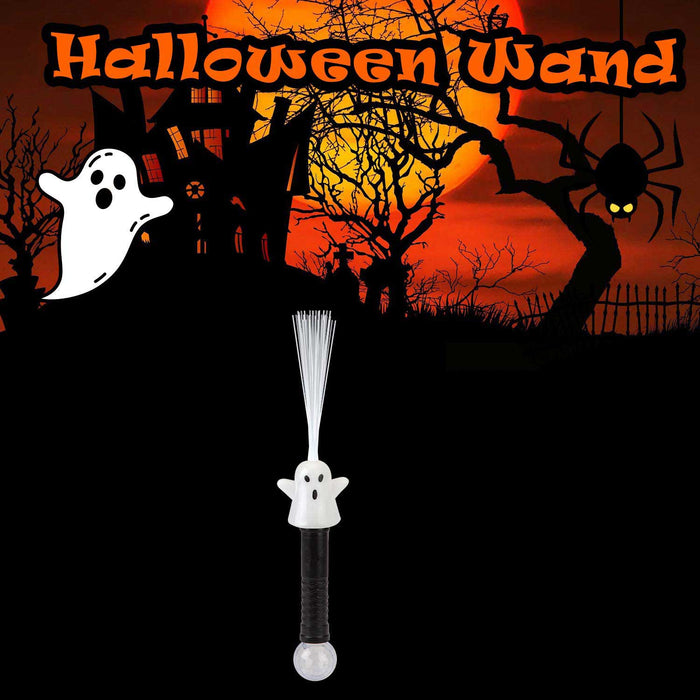Halloween Wand Fibre Optic Dand Held light 35cm x 5cm Multi X 1