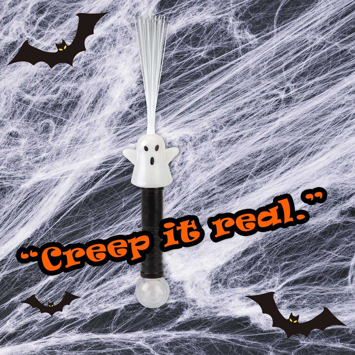 Halloween Wand Fibre Optic Dand Held light 35cm x 5cm Multi X 1