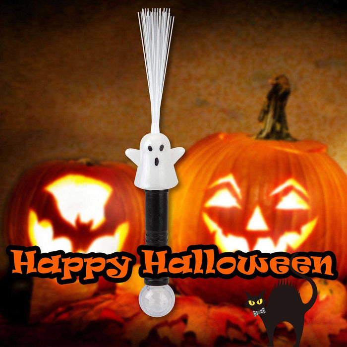 Halloween Wand Fibre Optic Dand Held light 35cm x 5cm Multi X 1
