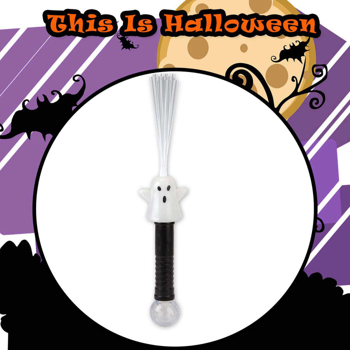 Halloween Wand Fibre Optic Dand Held light 35cm x 5cm Multi X 1