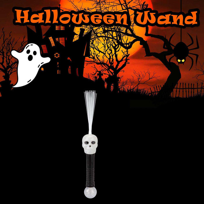 Halloween Wand Fibre Optic Dand Held light 35cm x 5cm Multi X 1