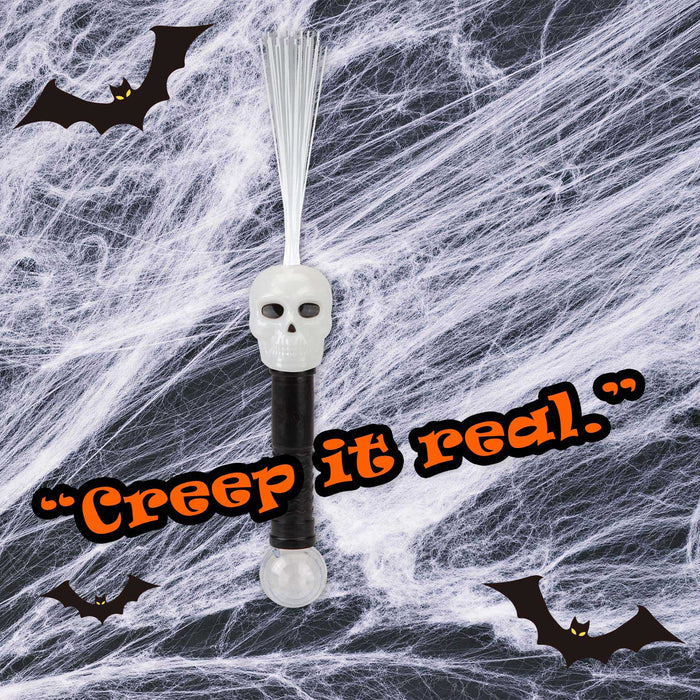 Halloween Wand Fibre Optic Dand Held light 35cm x 5cm Multi X 1