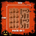 Halloween Chocolate Moulds Fun Designs 27cm x 10cm Brown X 2