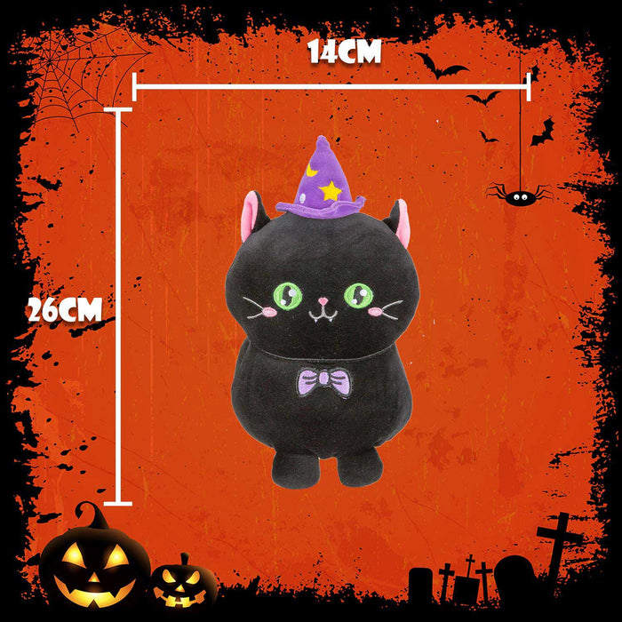 Cat Soft Toy Halloween Themed Plush 26cm x 14cm Black X 1