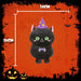 Cat Soft Toy Halloween Themed Plush 26cm x 14cm Black X 1