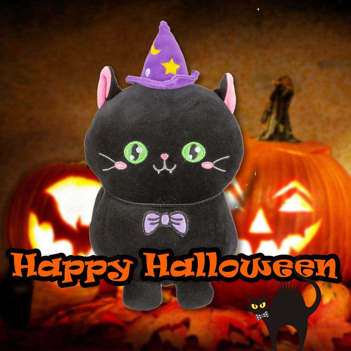 Cat Soft Toy Halloween Themed Plush 26cm x 14cm Black X 1