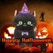 Cat Soft Toy Halloween Themed Plush 26cm x 14cm Black X 1