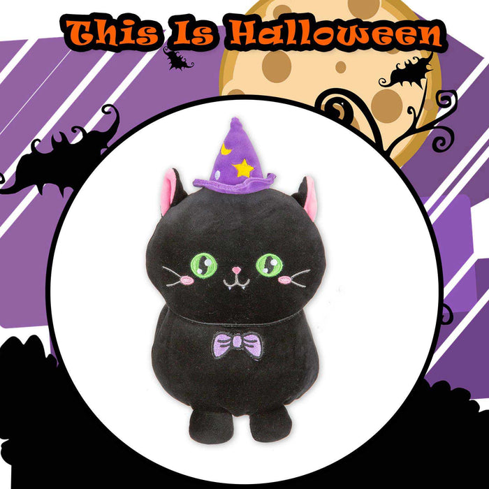 Cat Soft Toy Halloween Themed Plush 26cm x 14cm Black X 1