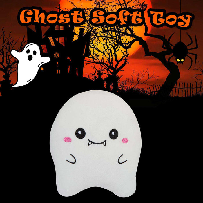 Ghost Soft Toy Halloween Themed Plush 17cm x 15cm White X 1