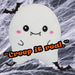 Ghost Soft Toy Halloween Themed Plush 17cm x 15cm White X 1