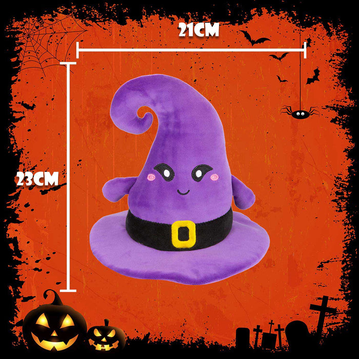 Hat Soft Toy Halloween Themed Plush 23cm x 21cm Purple X 1