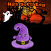 Hat Soft Toy Halloween Themed Plush 23cm x 21cm Purple X 1