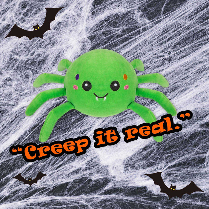 Spider Soft Toy Halloween Themed Plush 14cm x 15cm Green X 1