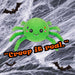 Spider Soft Toy Halloween Themed Plush 14cm x 15cm Green X 1