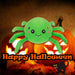 Spider Soft Toy Halloween Themed Plush 14cm x 15cm Green X 1