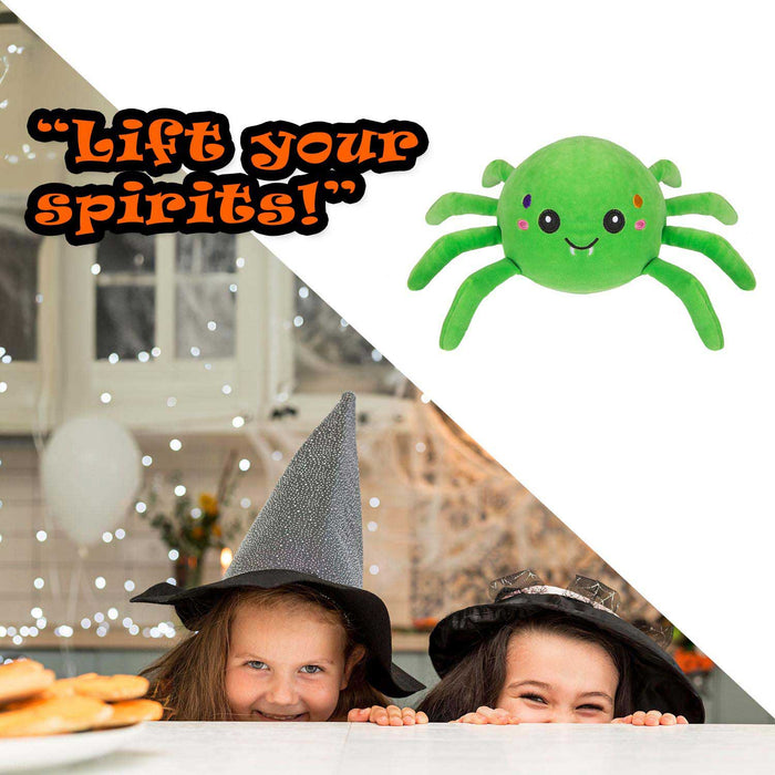 Spider Soft Toy Halloween Themed Plush 14cm x 15cm Green X 1