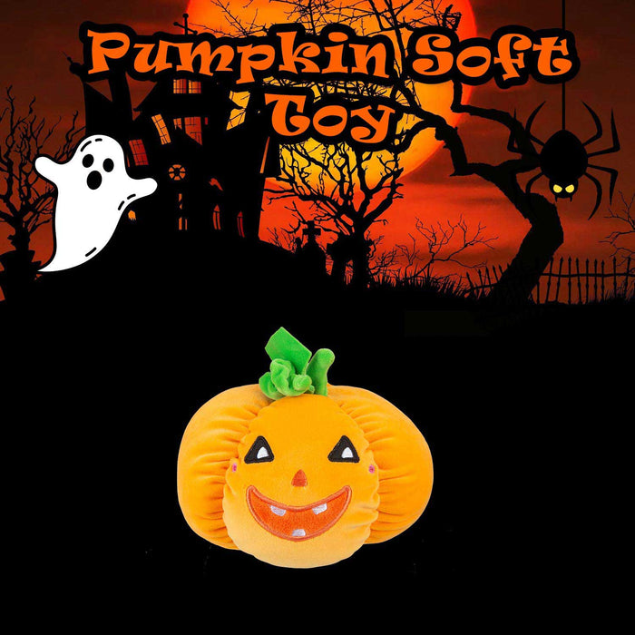 Pumpkin Soft Toy Halloween Themed Plush 11cm x 18cm Orange X 1