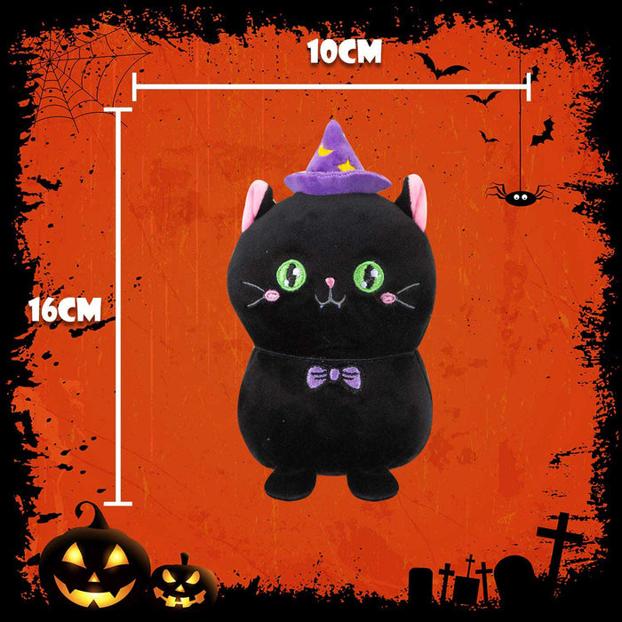 Cat Soft Toy Halloween Themed Plush 16cm x 10cm Black X 1