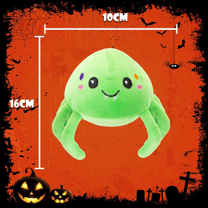 Spider Soft Toy Halloween Themed Plush 16cm x 10cm Green X 1