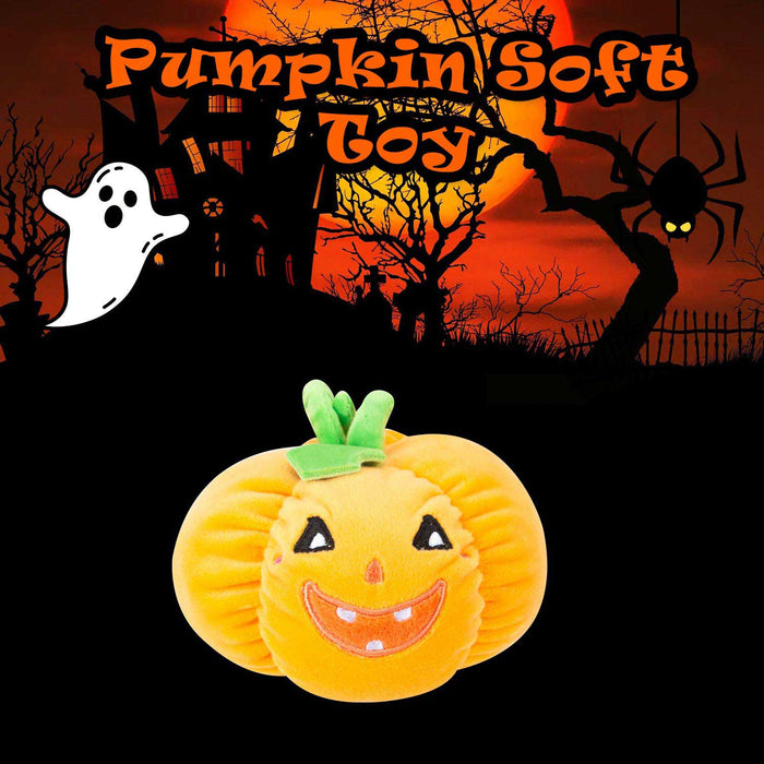 Pumpkin Soft Toy Halloween Themed Plush 16cm x 10cm Orange X 1