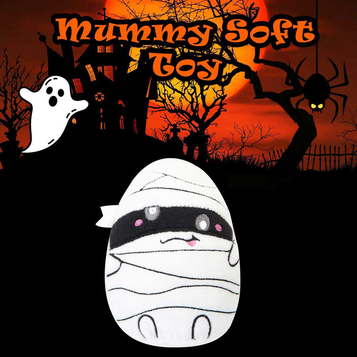 Mummy Soft Toy Halloween Themed Plush 16cm x 10cm White X 1