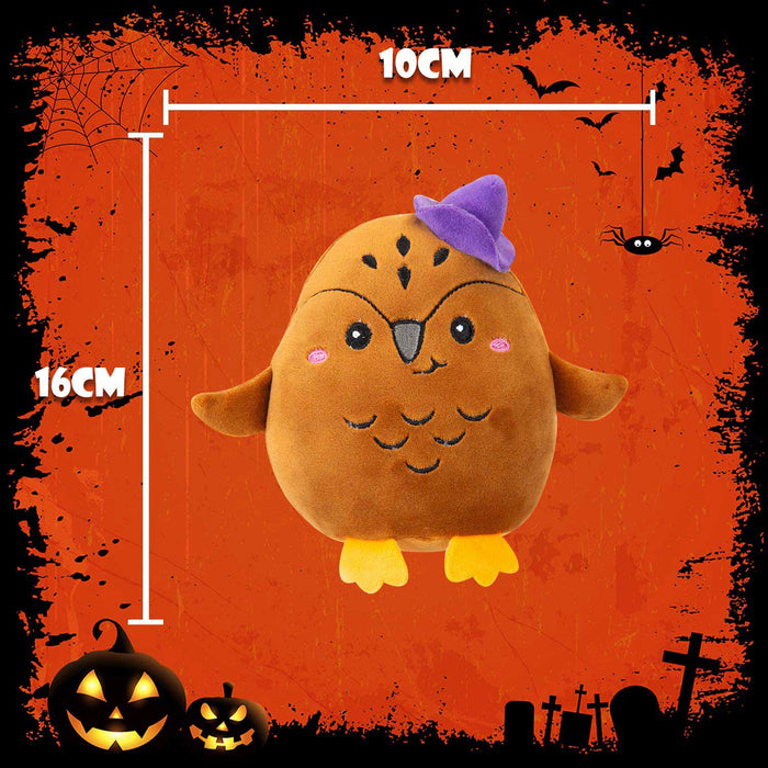 Owl Soft Toy Halloween Themed Plush 16cm x 10cm Brown X 1