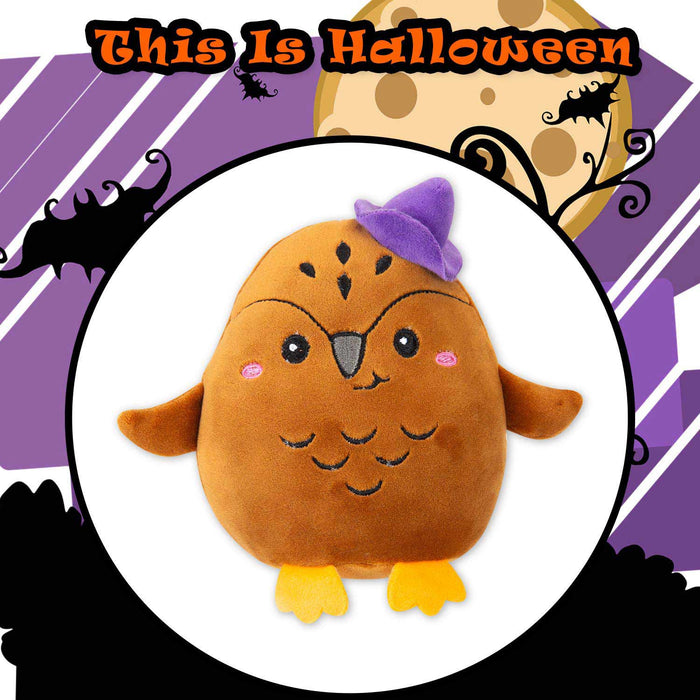 Owl Soft Toy Halloween Themed Plush 16cm x 10cm Brown X 1