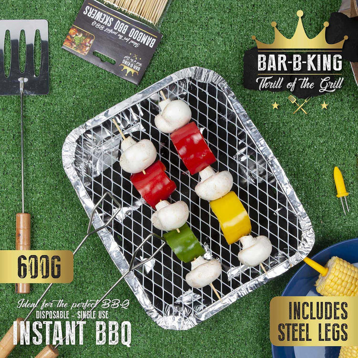 Disposable BBQ, Instant Barbeque Grill, Real Charcoal BBQ, 600g BBQ