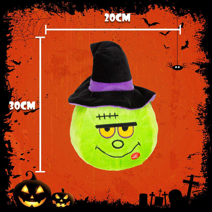 Frankinstein Singing Soft Toy Halloween Themed  30cm x 20cm Green X 1