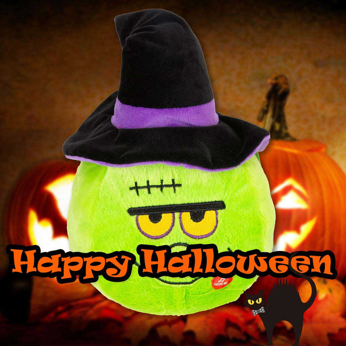 Frankinstein Singing Soft Toy Halloween Themed  30cm x 20cm Green X 1