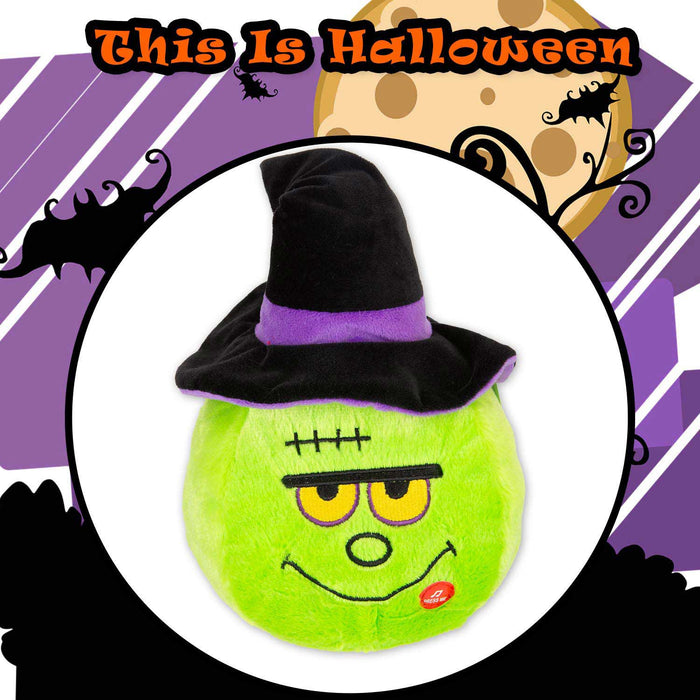 Frankinstein Singing Soft Toy Halloween Themed  30cm x 20cm Green X 1
